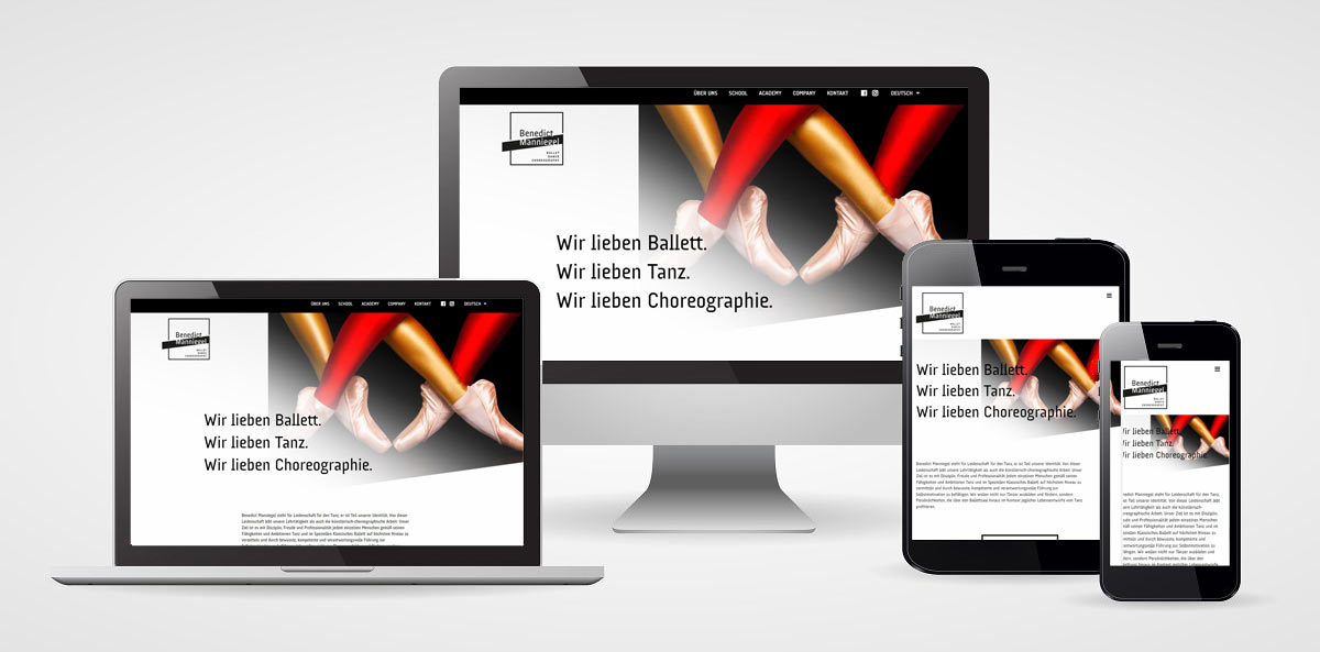 Benedict Manniegel - Ballettschule München - Responsive Webdesign